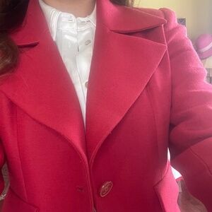 Vintage Chanel red jacket.